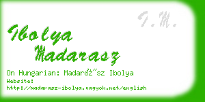 ibolya madarasz business card